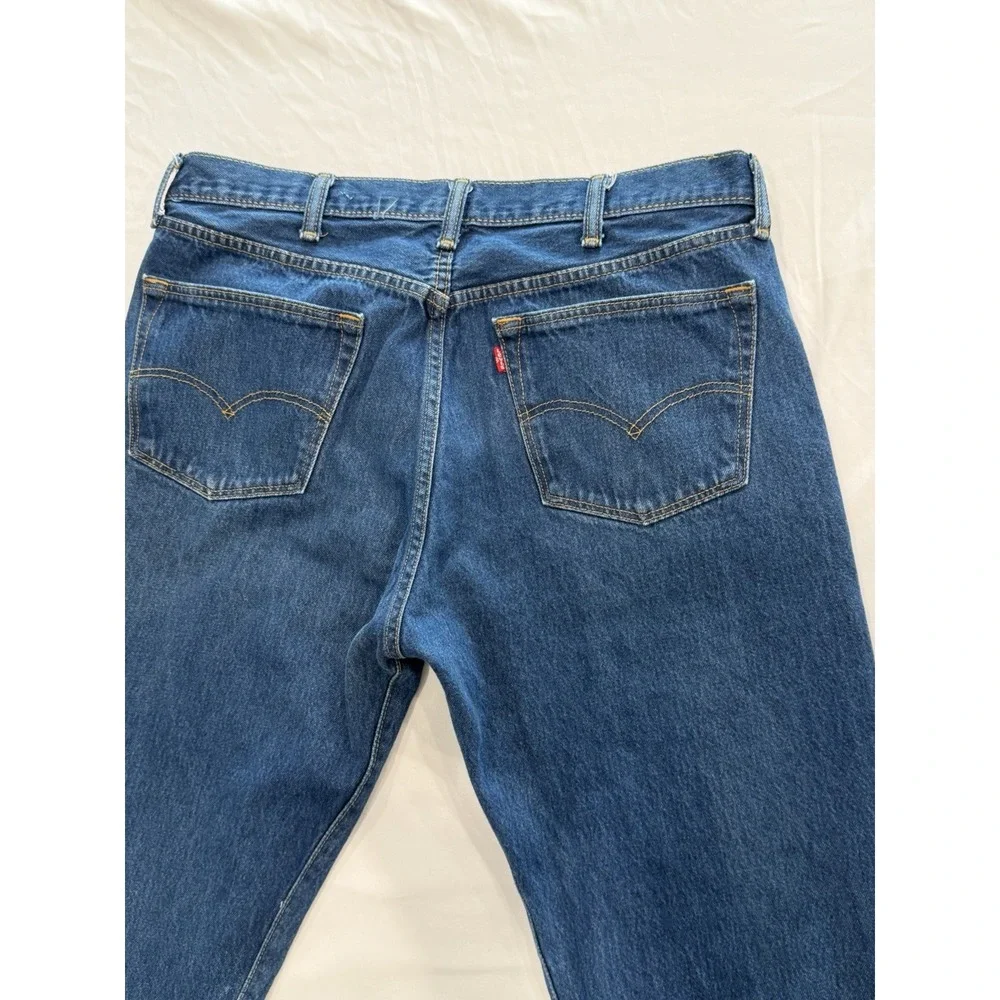 Vintage 90's Made USA Classic Levis 501 Button Fly Blue Jeans 34 X 29 Pants Y2K